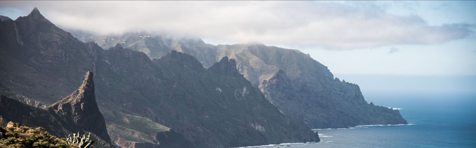 Volcanic coastline and the Atlantic Ocean in Cape Verde