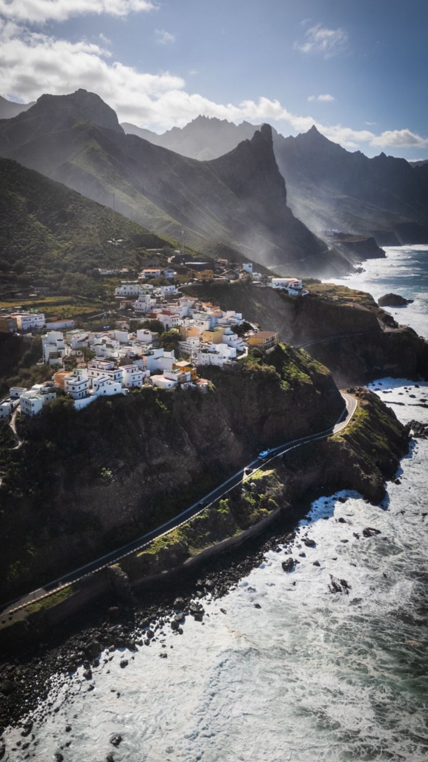 Village on a cliff above the Atlantic